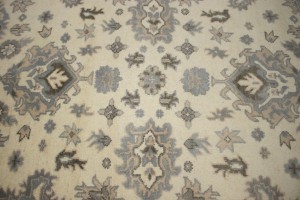 Muted Cream Floral 6X9 Oushak Chobi Oriental Rug