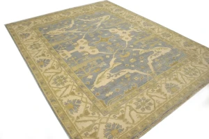 Gray Floral 8X10 Oushak Oriental Rug
