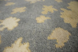 Gray Floral 8X10 Oushak Chobi Oriental Rug