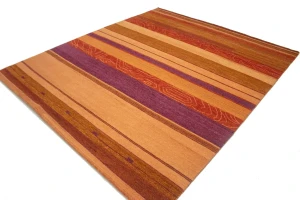 Multicolored Stripes Tribal 8X10 Indo-Gabbeh Oriental Rug