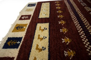 Maroon Red Tribal 3X6 Indo-Gabbeh Oriental Rug