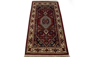 Red Floral Tribal 2'6X4'8 Indo-Bidjar Oriental Rug