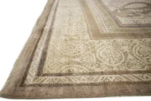 Beige Floral Modern 8X10 Oriental Rug