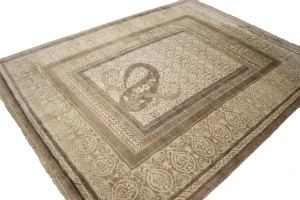 Beige Floral Modern 8X10 Oriental Rug