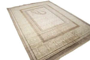 Beige Floral Modern 8X10 Oriental Rug