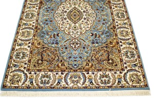 Blue Floral Kirman 4X6 Oriental Rug