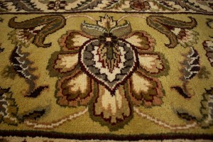 Maroon Red Floral 9X12 Indo-Kashan Oriental Rug