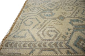 Cream Geometric 5X8 Contemporary Rug
