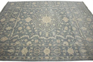 Slate Floral Transitional 8X10 Oriental Rug