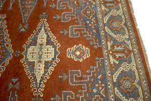 Orange-red Tribal 6X9 Indo-Viss Oriental Rug