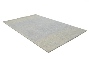 Gray & Beige Stripes 5X8 Hand-Tufted Modern Rug