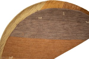 Multicolored Stripes 6X6 Oriental Modern Round Rug