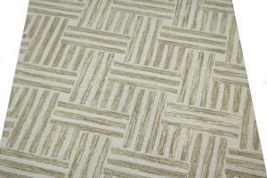 Brown Geometric 5X8 Hand-Tufted Modern Rug