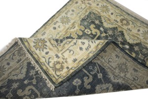 Stone Gray Floral 4X6 Oushak Chobi Oriental Rug