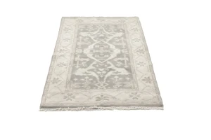 Taupe Floral 3X5 Oushak Oriental Rug