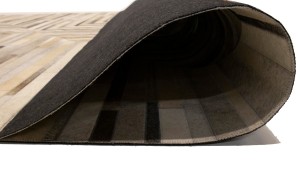Gray Silver Cowhide 8X10 Modern Leather Rug