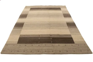Multicolored Border Tribal 6'8X9'4 Lori Gabbeh Oriental Rug