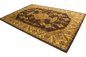Dark Brown Floral Modern 8X11 Oriental Hand-Tufted Rug