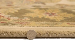 Cream Floral Modern 8X11 Oriental Hand-Tufted Rug