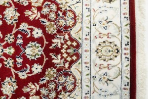 Red Floral 4X6 Indo-Nain Oriental Rug