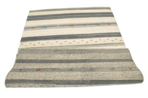 Multicolored Stripes 5X7 Indo-Gabbeh Oriental Rug