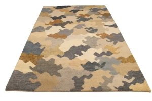 Multicolored Abstract 6'4X9'8 Indo-Gabbeh Oriental Rug
