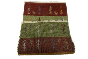 Multicolored Stripes Tribal 2X4 Indo-Gabbeh Oriental Rug