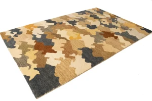 Multicolored Abstract 6'5X9'9 Indo-Gabbeh Oriental Rug