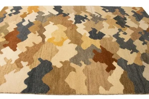 Multicolored Abstract 6'5X9'9 Indo-Gabbeh Oriental Rug