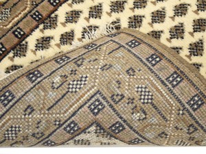 Cream Floral 2'5X9 Indo Botemir Oriental Runner Rug