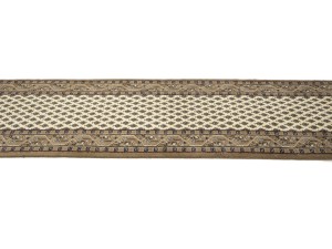 Cream Floral 2'5X9 Indo Botemir Oriental Runner Rug