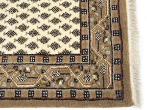 Cream Floral 2'5X9 Indo Botemir Oriental Runner Rug