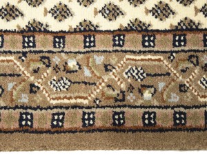 Cream Floral 2'5X9 Indo Botemir Oriental Runner Rug
