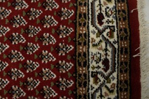Red Floral 2'6X9 Indo Botemir Oriental Runner Rug