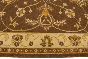 Brown Floral 4X6 Sumak Oriental Rug
