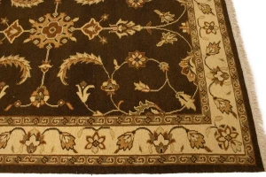 Dark Brown Floral 5X7 Sumak Oriental Rug