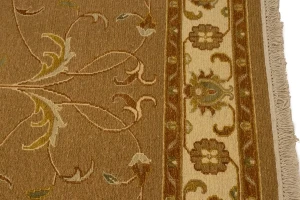 Khaki Floral 6X8 Sumak Oriental Rug