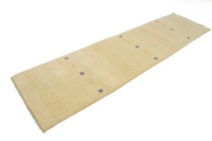 Solid Cream 3X10 Oriental Modern Runner Rug