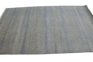 Blue & Ivory Grass Design 5X8'5 Modern Oriental Rug