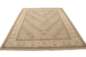 Beige Floral Transitional 8X10 Oriental Rug