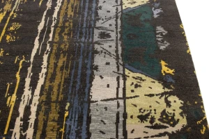 Multicolored Abstract 8X10 Oriental Modern Rug