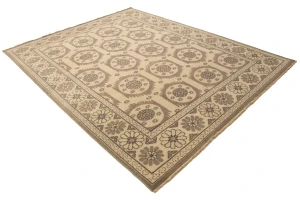 Cream Floral Transitional 8X10 Oriental Rug