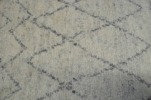 Cream Geometric Modern 8X10 Moroccan Style Oriental Rug