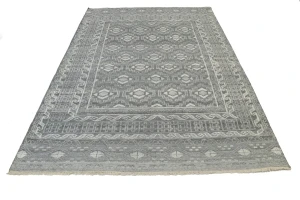 Gray Transitional Geometric 6X9 Oriental Rug