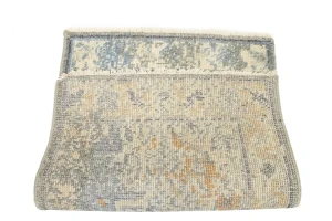 Muted Distressed Heriz 2X3 Transitional Oriental Rug