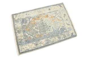 Muted Distressed Heriz 2X3 Transitional Oriental Rug