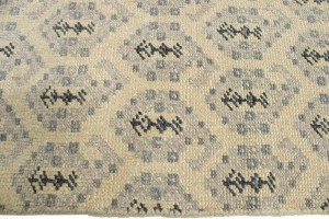 Muted Beige Floral 2X3 Chobi Oushak Oriental Rug