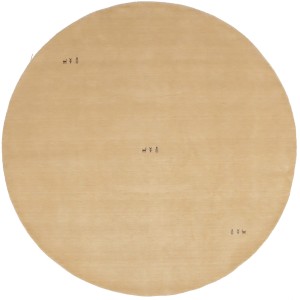 Cream Tribal 8X8 Gabbeh Modern Round Rug