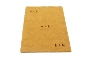 Golden Peach Tribal 2X3 Gabbeh Modern Rug