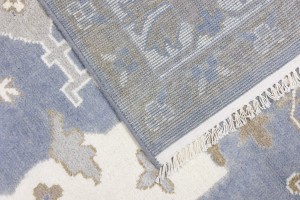Gray Floral 10X14 Oushak Oriental Rug